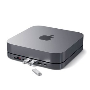 사테치 맥미니 전용 C타입 알루미늄 스탠드 허브 Satechi Type-C Stand Hub fo Mac Mini