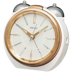 일본직발송 4. 세이코 클락(Seiko Clock) 세이코 클락 탁상시계 구릿빛 광택 본체 사이즈: 10.5×11.2×9.1c, 단품  02: 알람시계_06 : 구릿, 1개, 06 : 구릿빛 광택