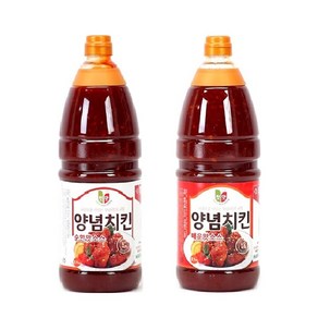 청우 첫맛 치킨양념소스 2.1kg 2종 SET 순한맛+매운맛, 1개