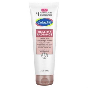 Cetaphil 헬시 래디언스 젠틀 PHA 각질 제거 클렌저 124ml(4.2fl oz), 1개