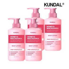 쿤달 허니 앤 마카다미아 퓨어 바디로션 핑크그레이프프룻 500ml x4개, 4개