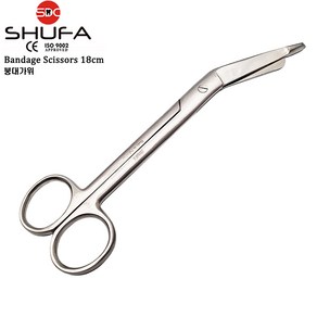 SHUFA 슈파 붕대가위 테이핑가위 18cm (밴디지시저 / Bandage Scissos), 1개