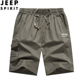 JEEP SPIRIT 지프 스피릿 남성 여름 캐주얼 루즈핏 멀티포켓 카고 반바지 24MA783TR7515+사은품