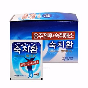 숙치환 3g x 25포 1박스 숙취개선 숙취해소 음주전후, 4개, 75g