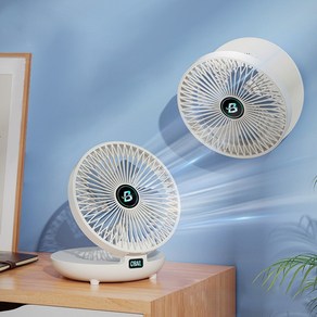 dalisex 무선 선풍기 무소음선풍기 bldc 무선 선풍기 벽걸이, 화이트