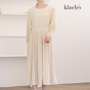 클라셰 KLACHE 77까지 크림무드플리츠원피스 CB2FOP063A