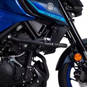 야마하 Yamaha MT-03 엔진 가드 바 프레임 범퍼 스프링 사이드 슬라이더, 매트 블랙 스탠다드 바, 1개