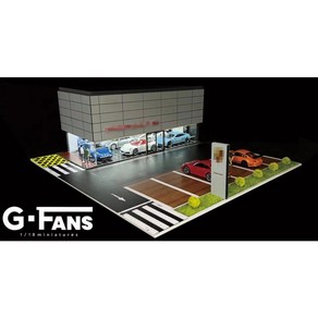 GFans 주차장 자동차 차고 디오라마 다이캐스트 모형 1:64 LED 조명, 710031, 1개