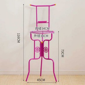 세숫대야 받침대 가정용 캠핑장 거치대 시골 걸이 세면대 간이 인테리어 팬션, 6. 핑크/116 아이언 아트