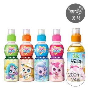 (G)웅진식품 캐치티니핑 5종 모음 200mL 12+12 (딸기/사과/복숭아/밀크/보리차)