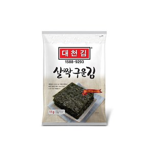 대천김 살짝 구운 김, 10개, 11g