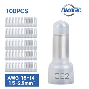 디매직 앤드캡 와이어 접속자 100개 앤드 커텍너, CE2