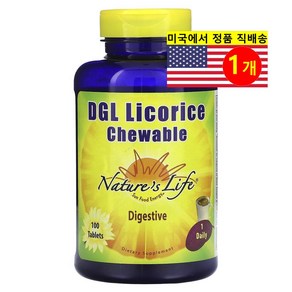 Natue's Life DGL 감초 추출 츄어블, 1개, 100정