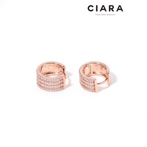 CIARA 14K Goga 로맨틱 포웨이샤이닝스톤 귀걸이(GoldPlated)