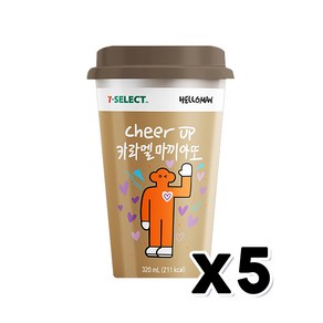 세븐셀렉트 헬로맨 카라멜마끼아또 컵커피 320ml x 5개