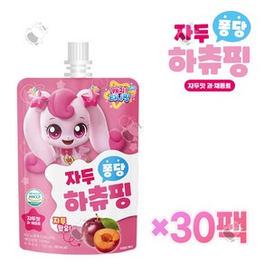 캐치티니핑 자두 퐁당 하츄핑 음료 파우치 과채음료, 30개, 100ml