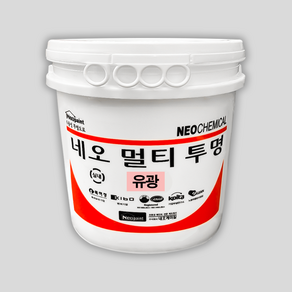 네오케미칼 멀티 투명 코팅제 16L 수용성 상도 마감 콘크리트 시멘트몰탈 무늬코트 코팅 페인트, 유광, 1개