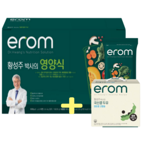 이롬 황성주 생식 선식 아침 저녁 식사대용 다이어트 프리미엄 영양식 30g X 30포 + 국산콩 검은콩 두유 증정