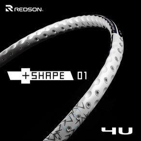 [REDSON] 레드썬 배드민턴라켓 쉐이프01 화이트컬러 4U (SHAPE-01 white) 거트무료 배드민턴&라온스포츠, 29, BG80, 1개