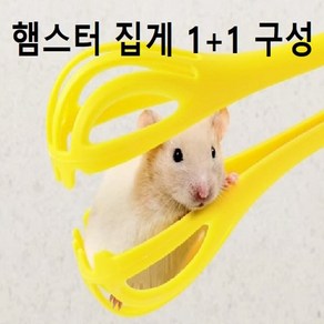 더블알엔 <1+1> 햄스터 집게 이동 용품 물림 방지, 2개, 레드+그린