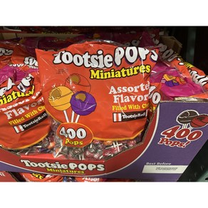 투시팝스 투씨팝스 Tootsiepops 미니어쳐 막대사탕, 400개