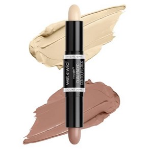 wet n wild MegaGlo Dual-Ended Contou Stick Light wet n wild MegaGlo 듀얼 엔드 컨투어 스틱 라이트 미디엄 크루얼티 프, 라이트/미디엄, 1개