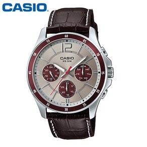 카시오 정품 MTP-1374L-7A1V 가죽밴드 남성용 손목시계 CASIO 정품