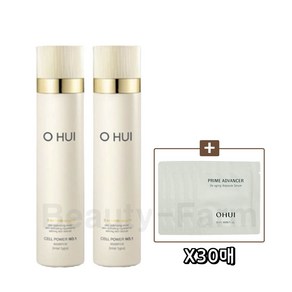 오휘 셀 파워 넘버원 에센스 (미스트 타입) 70ml x 2개 기획세트 +프라임 앰플 세럼 30매 또는 앰플 세럼 20ml 증정 / 피부 밸런스를 빠르게 맞춰주는 에센셜 미스트, 프라임 앰플 세럼 30매, 1개, 140ml