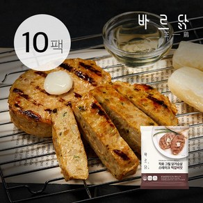 바르닭 직화그릴 닭가슴살 스테이크-떡갈비맛, 100g, 10개