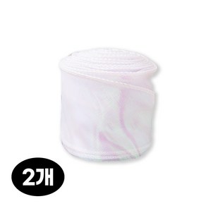 헤음 오로라 오간디 리본 40mm, 2개, 오로라 화이트