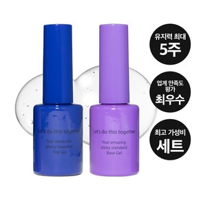 아이빛 젤네일 10ml 탕후루 논 와이프 탑젤 베이스젤 세트, 탑젤+베이스젤, 1세트