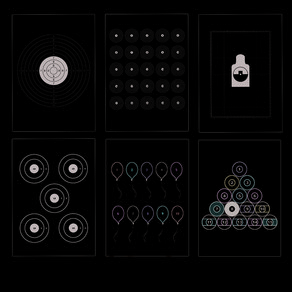 비비총 타겟용지 2종, 타겟용지(디자인 F) 50장, 1개