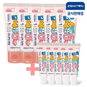 제니튼 1450 고불소 주니어치약 복숭아향 60g+미니15g x5개, 60ml, 5개