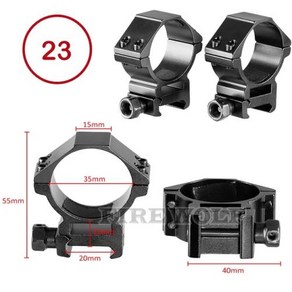 피카티니레일 파이어 울프 라이플 스코프 마운트 하이 프로파일 로우 사냥 11mm 30mm 25.4mm, 19) 23, 1개