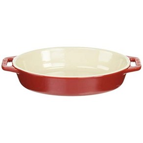 staub 스토우 「오벌 디쉬 체리 17cm」세라믹 그라탕기 오븐 전자레인지 사용 가능 Dish 40508-581, 1개, 상품명참조