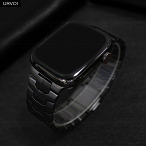 URVOI Titanium Band fo Apple Watch Ulta 2 1 Seies 9 8 7 6 SE 54 metal stap fo iWatch bacelet, Gaphite, 1개