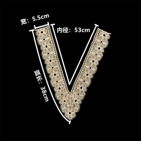 레이스 넥케이프 페이크 카라 탈부착 신상품 패션 v넥 장식 셔츠 가짜 칼라 치파오 드레스 공연 웨딩 의