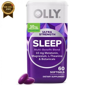 Does not apply OLLY 울트라 스트렝스 잠잘오는 소프트젤 10mg 잠잘오는 L-비타민 카모마일 마그네, Does not apply OLLY 울트라 스트렝스 잠, 1개