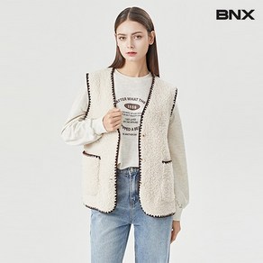 BNX 데일리 버튼업 포켓 플리스 베스트 자켓 BU3JK012L0