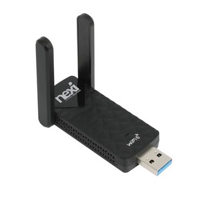 WiFi 6 듀얼안테나 USB3.0 무선랜카드 와이파이 동글이 5G 송수신기 외장형 컴퓨터 데스크탑 노트북 PC, 1개