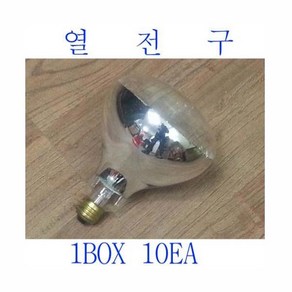 열전구 250W 1BOX 10EA/적외선전구 보온전구 온열전구, 전구색, 1개