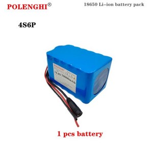 POLENGHI 충전식 리튬 배터리 팩 18650 내장 BMS 야간 낚시 조명 히터 서브 우퍼용 4S6P 14.8V 18-2, 03 18Ah 1 개 battey