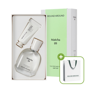 라운드어라운드 더 퍼퓸 미스트 EDP 말차 30ml + 핸드크림 10ml 선물세트 (쇼핑백 증정), 1개