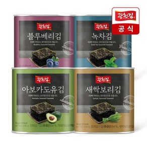 [광천김] 아보카도/녹차/블루베리/새싹보리 캔김 30g 5캔, 맛:블루베리캔김 30g_5캔