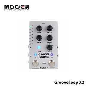 Mooe Goove Loop X2 드럼 머신 및 루퍼 이펙트 페달, 1개