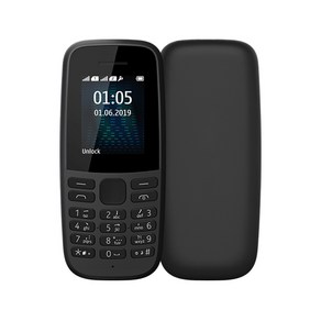 Nokia- 105TA-1010 카메라 프리 공장 워크샵 기밀 학생 휴대폰 응답, [01] Black, 1개