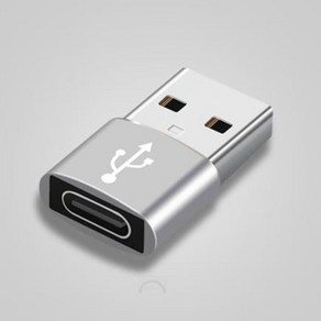 USB C타입 어댑터 노트북 데스크탑 데이터 빠른전송 변환 젠더, 그레이, 1개