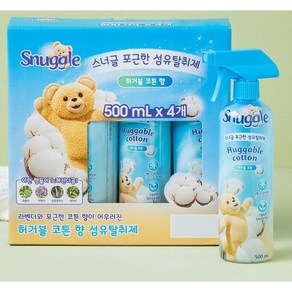 스너글 허거블 코튼 섬유탈취제, 500ml, 4개