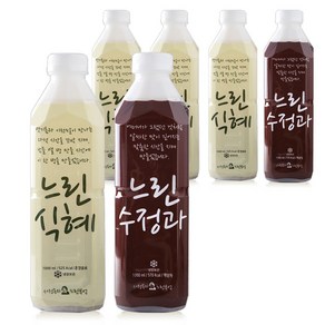 서정옥의 느린부엌 느린식혜 4병+수정과 2병 [아이스박스], 6개, 1L