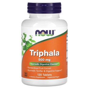 나우푸드 가자추출물 트리팔라 500mg 120정 암라 Tiphala 하리타키 아유르베다, 1개